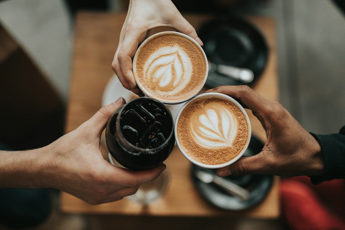 Café em uma composição ilustrativa
